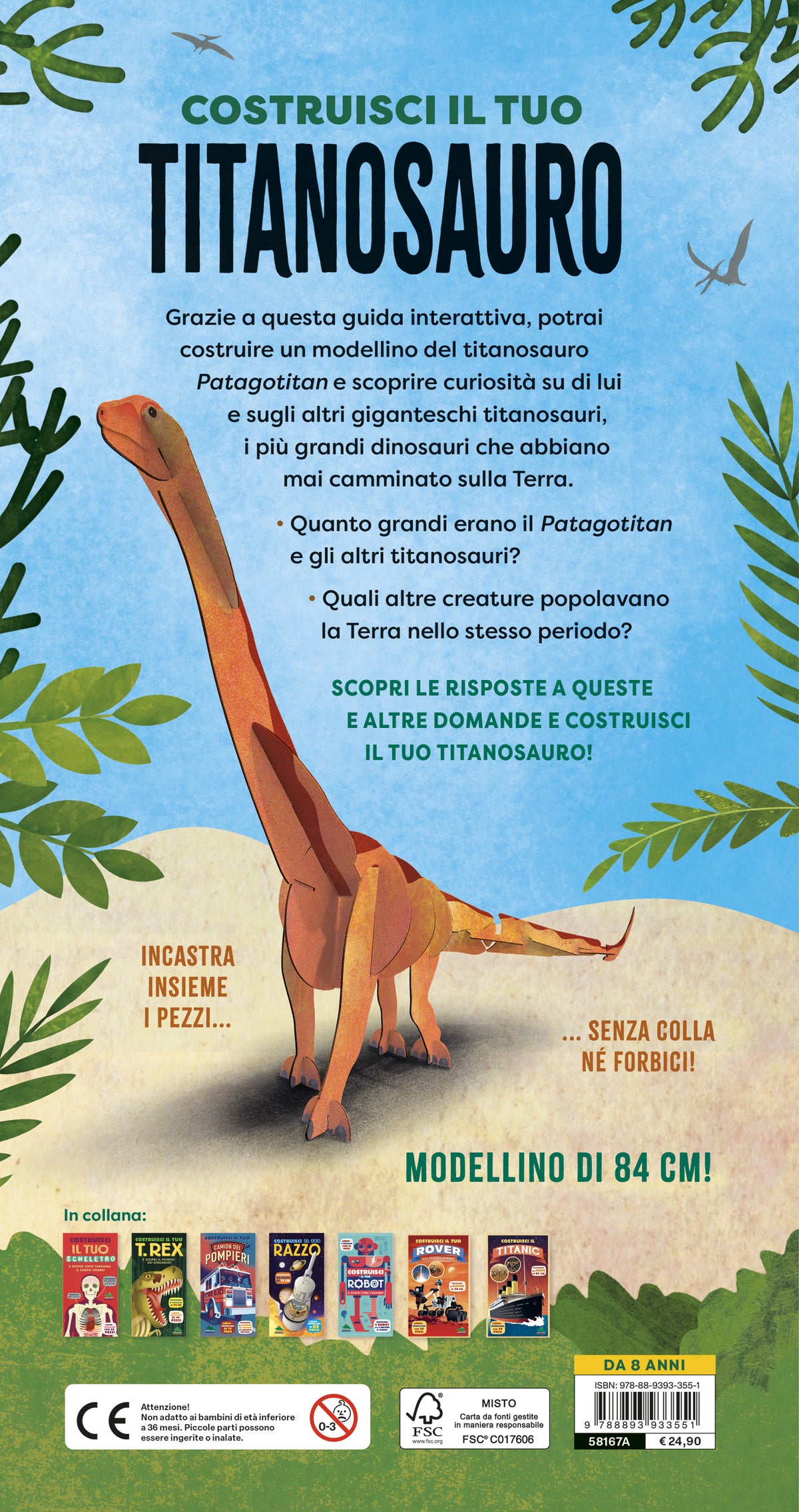 Costruisci il tuo titanosauro. Libro + modellino di 84 cm