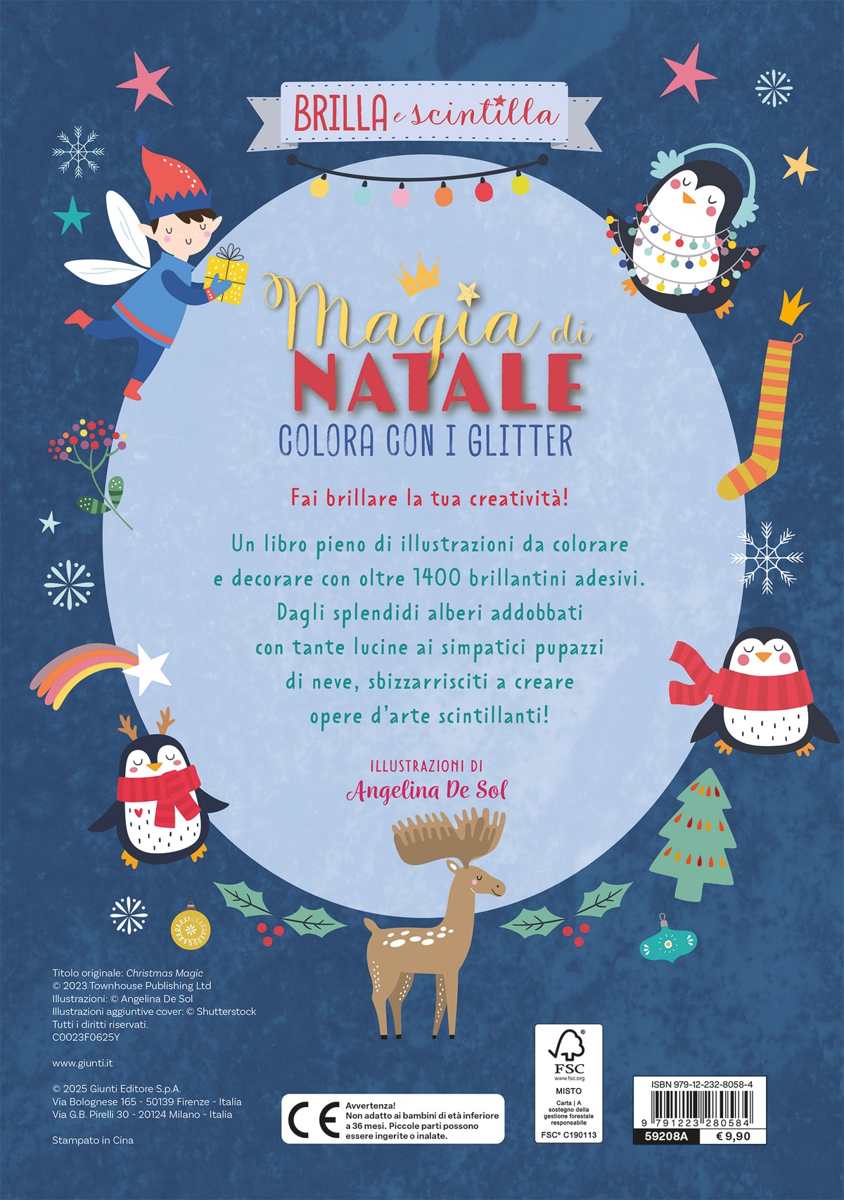 Magia di Natale. Colora con i glitter. Colora con i glitter