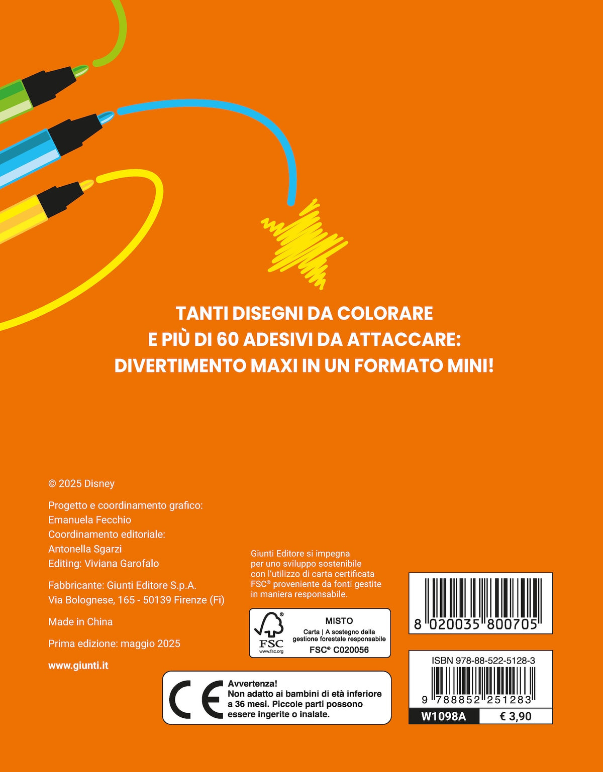 Mini Staccattacca e colora Disney Classics. Più di 60 adesivi