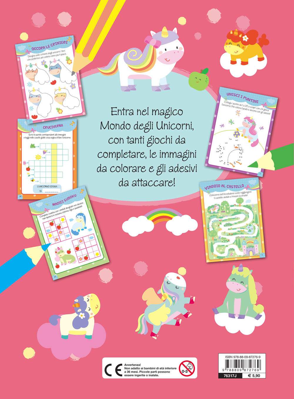 Unicorni - Albo Activity. Con tanti giochi, attività e adesivi!