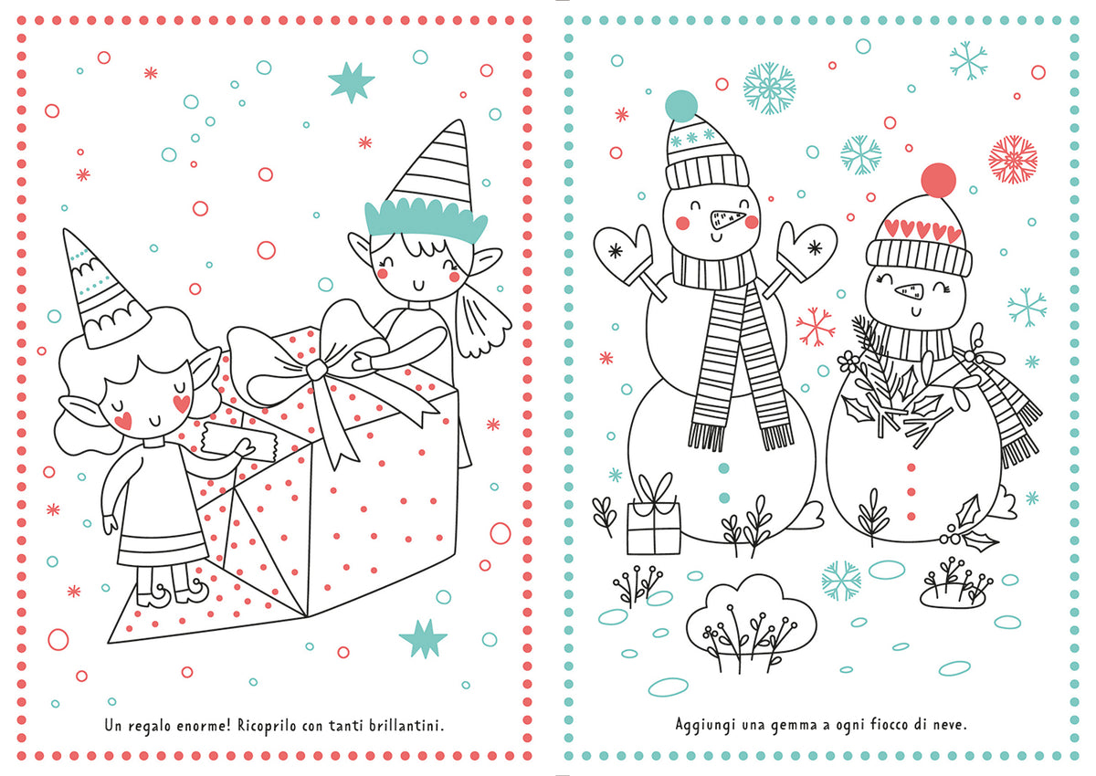 Magia di Natale. Colora con i glitter. Colora con i glitter