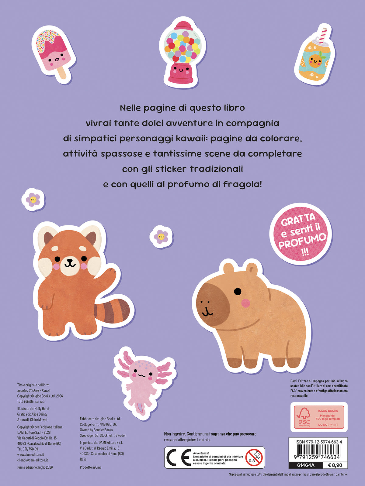 Kawaii Sticker Profumati. Sticker, Coloring, Attività divertenti