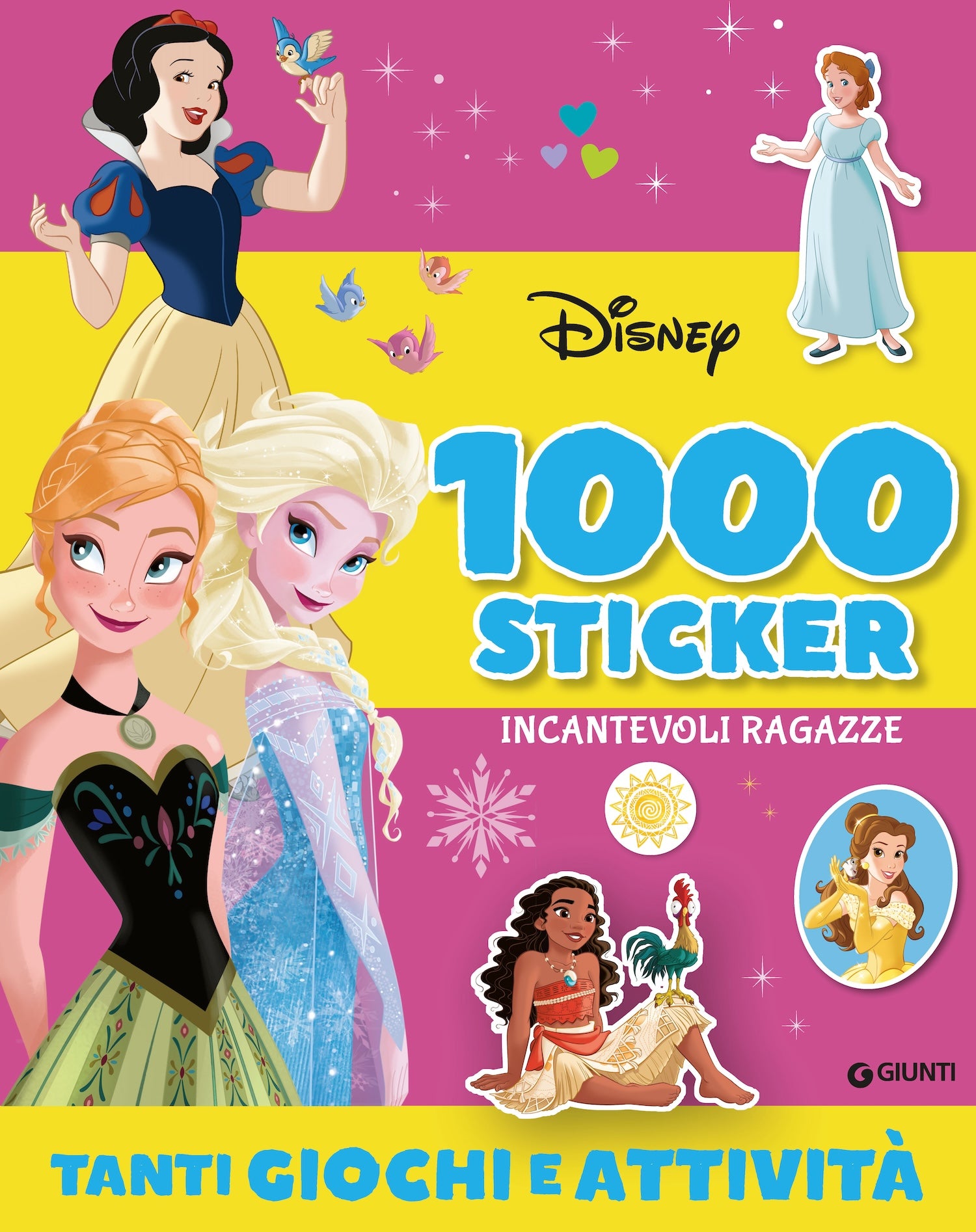 Frozen e Principesse Disney 1000 Sticker - Incantevoli ragazze. Tanti giochi e attività