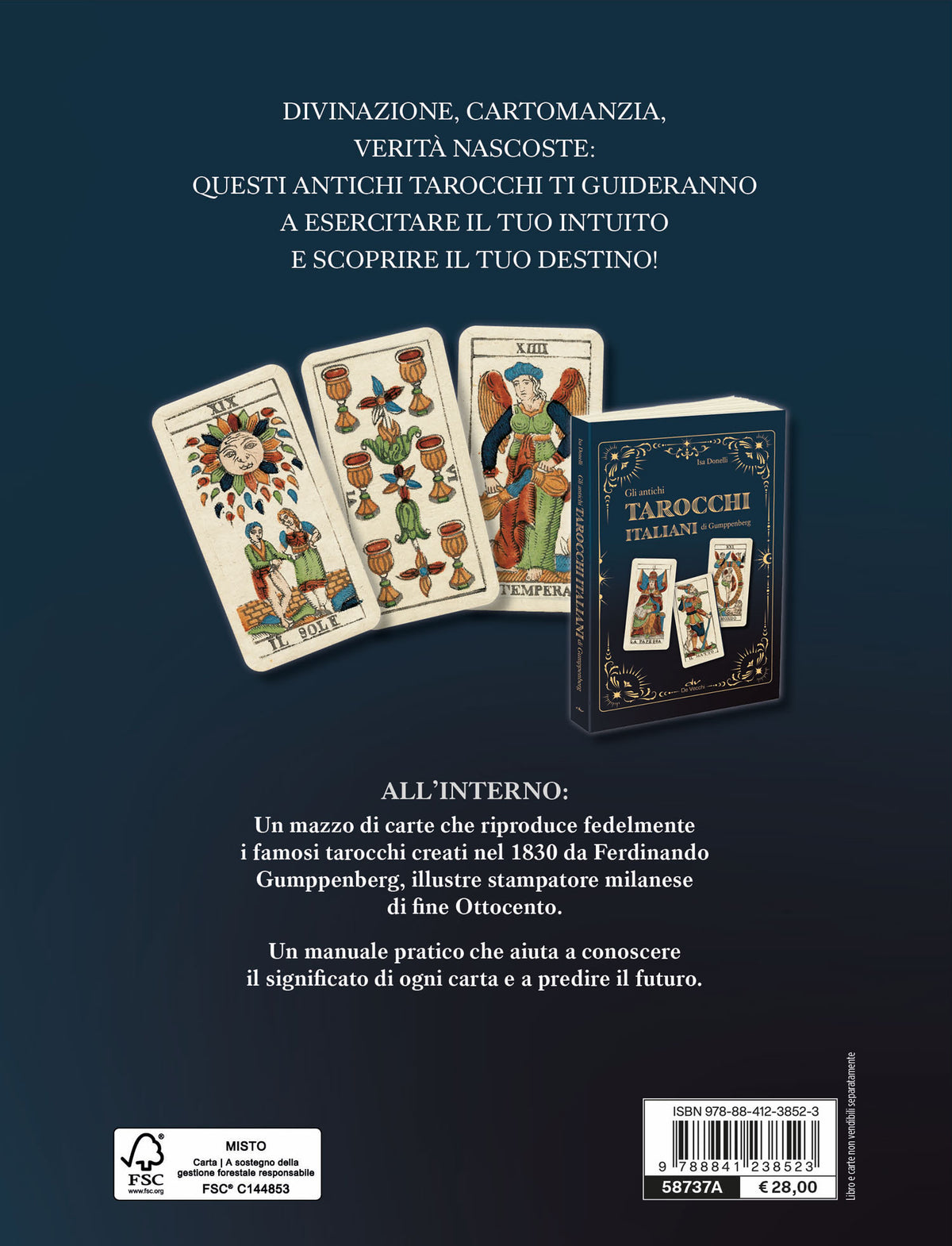 Gli antichi tarocchi italiani di Gumppenberg. con un libro guida e un prezioso mazzo di 78 carte
