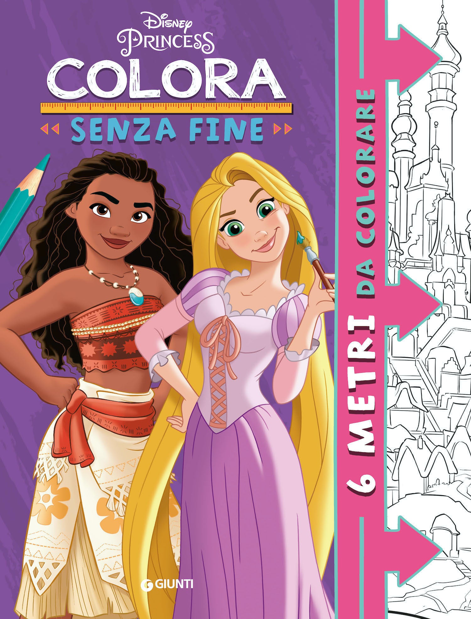 Colora senza fine Principesse Disney. 6 metri da colorare