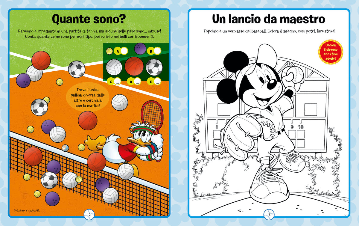 Mickey 1000 Sticker. Tanti giochi e attività