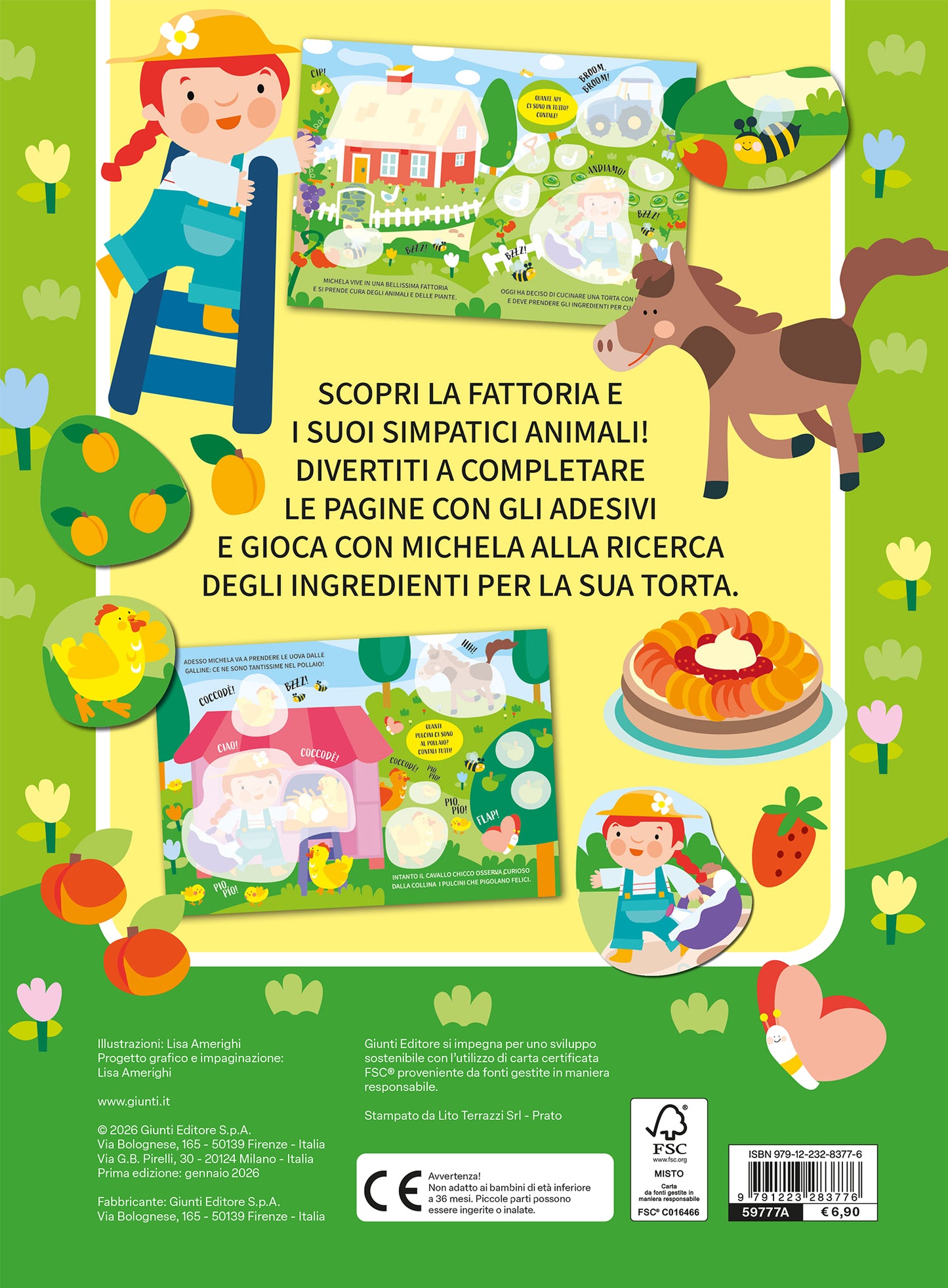 Io coloro con gli sticker. Fattoria