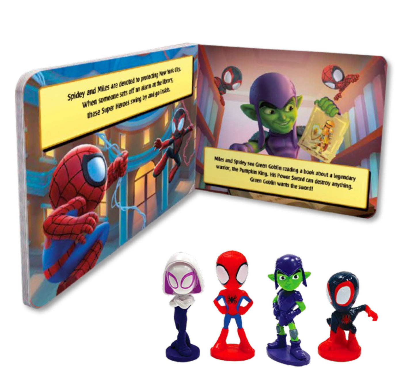 Baby Box Spidey e i suoi fantastici amici. con 4 personaggi Marvel 3d e un libro