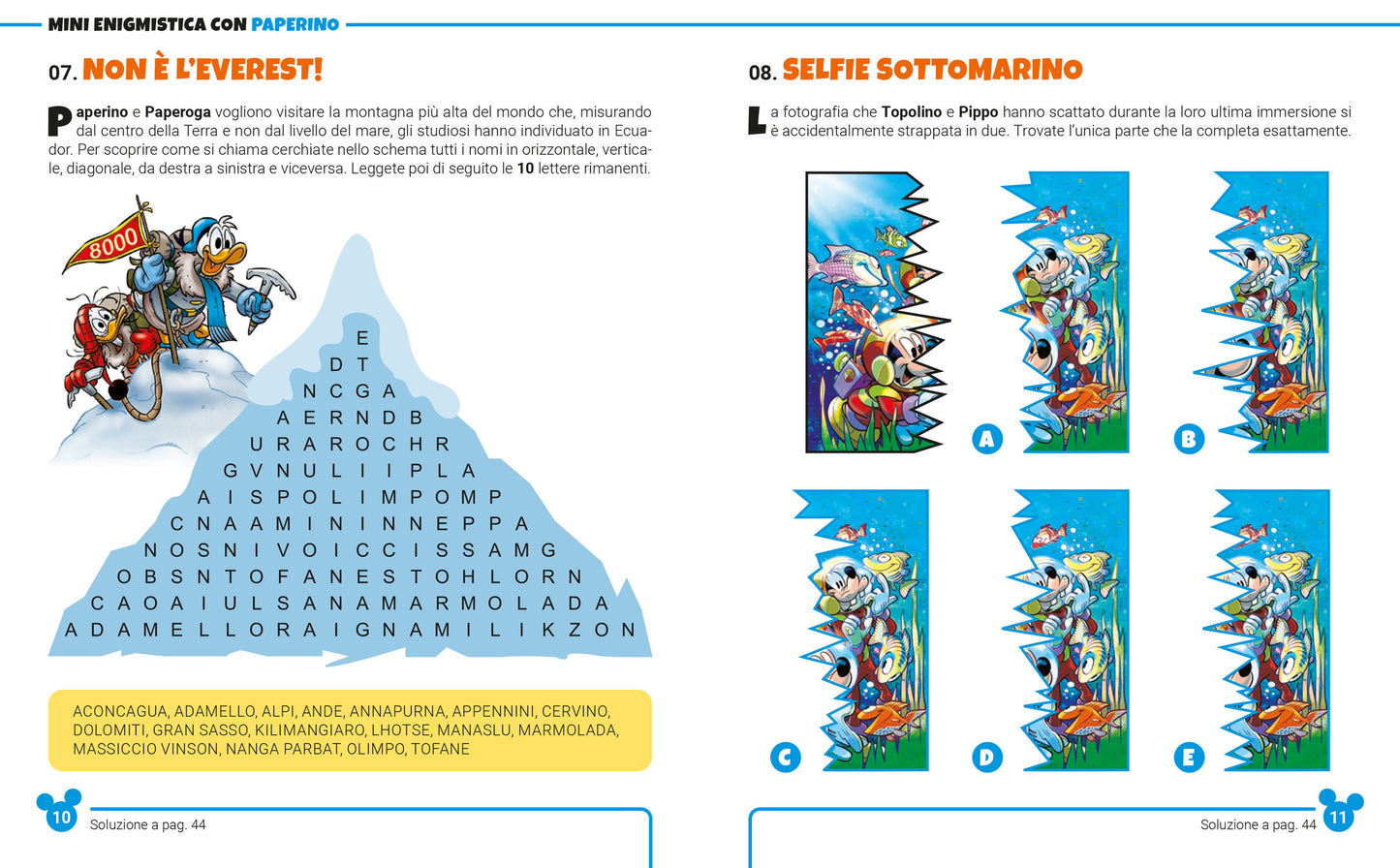 Mini Enigmistica con Paperino