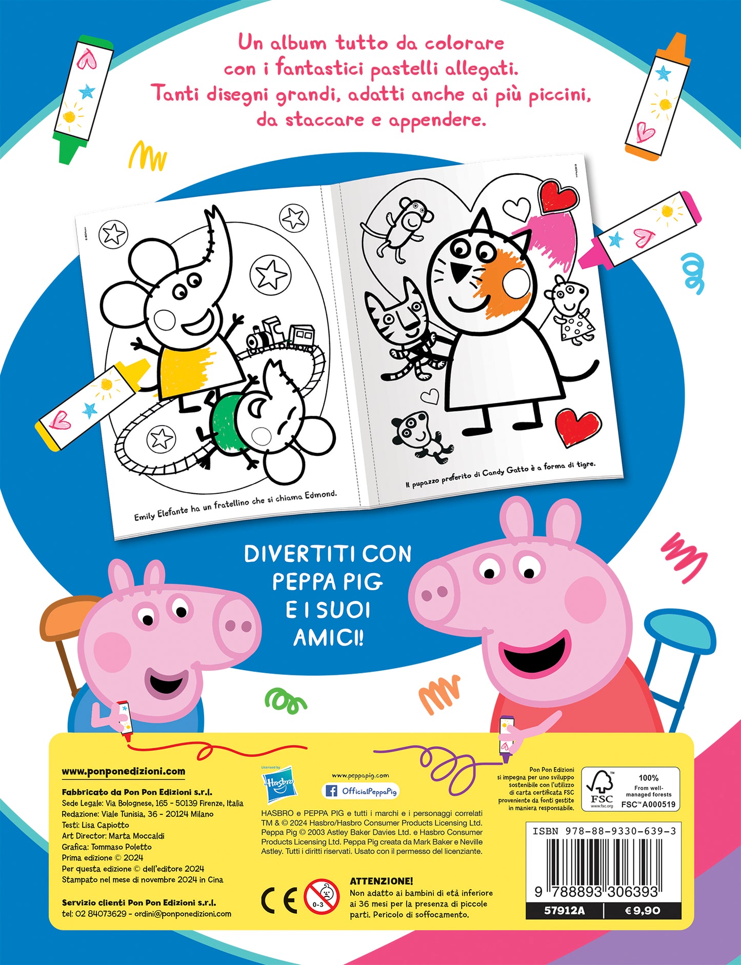 Peppa Pig. Il mio album pastello. Un arcobaleno di colori!