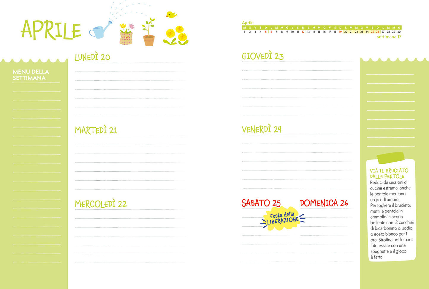 AGENDA PER LA FAMIGLIA 2026