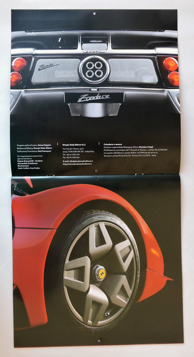 SUPERCARS CALENDARIO / CALENDAR 2026 (ed. ita-ing) da parete (30 x 30 cm)