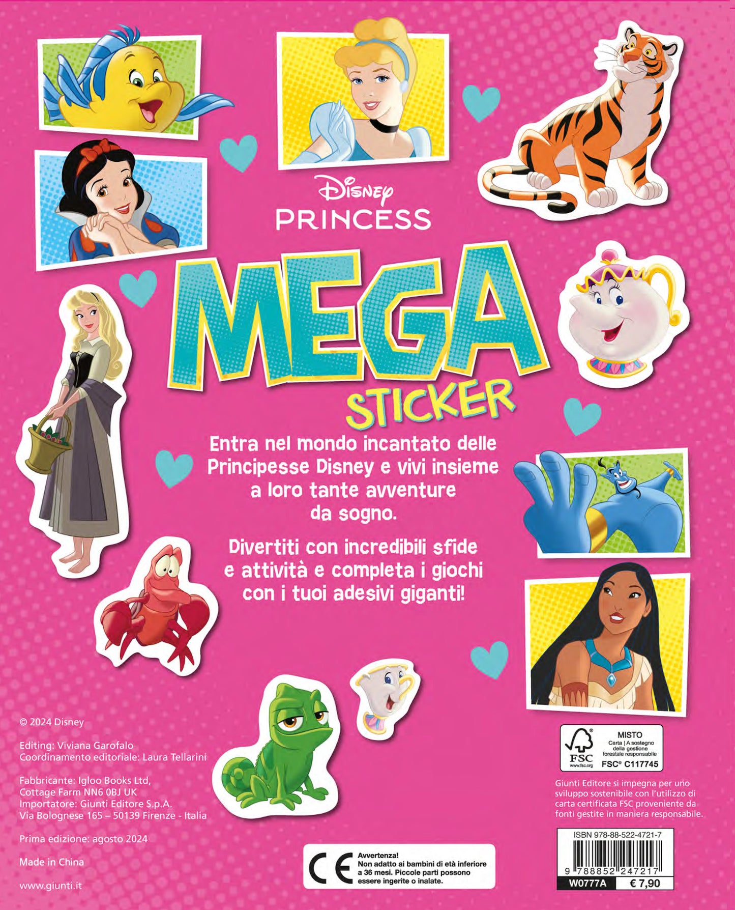 Principesse Disney Mega Sticker. Con tanti adesivi, giochi e attività