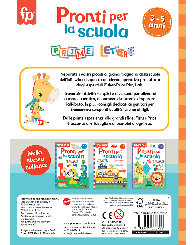 Pronti per la scuola. Prime lettere. Fisher Price