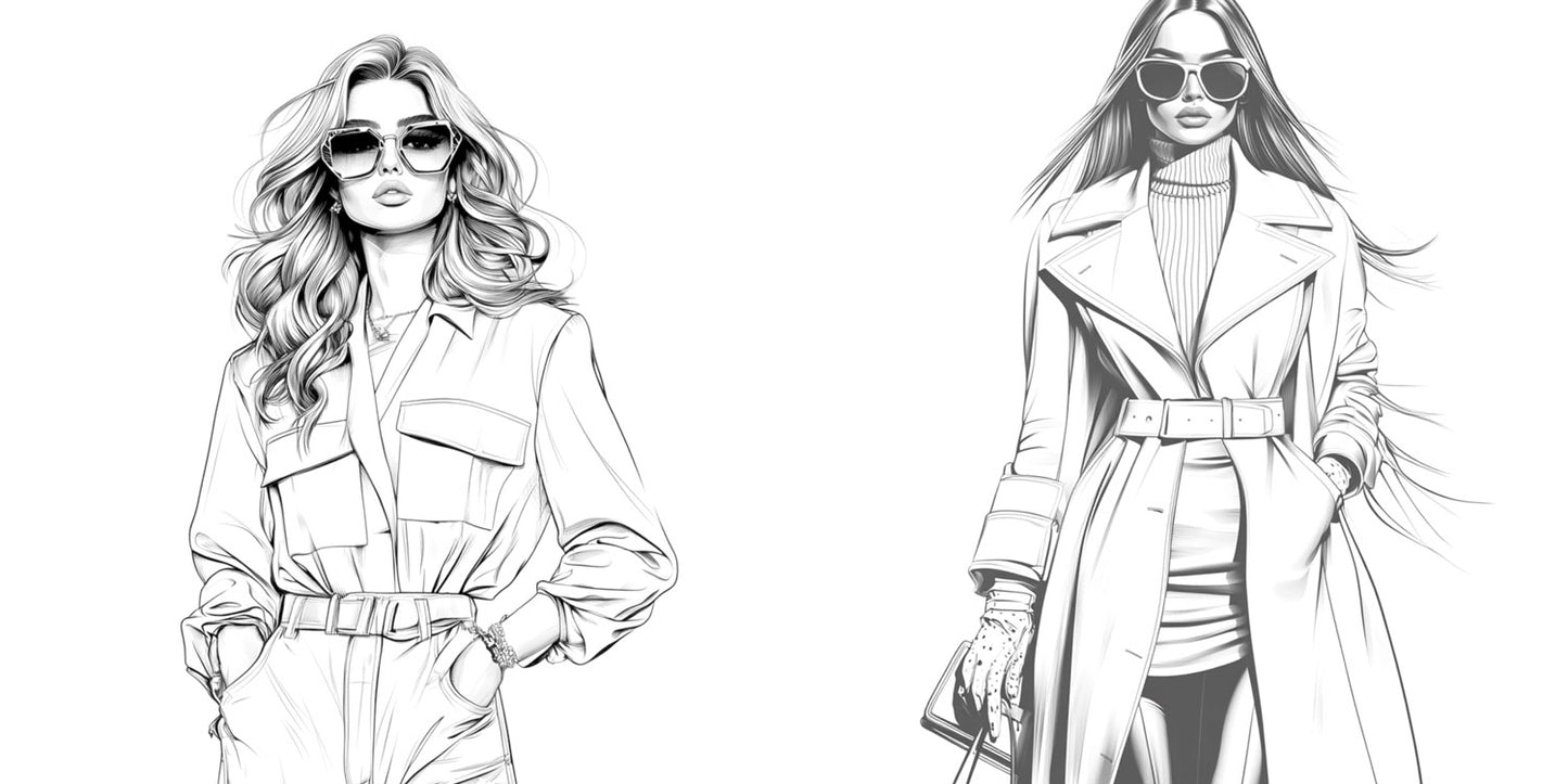 I LOVE FASHION. COLORING BOOK. Coloring book