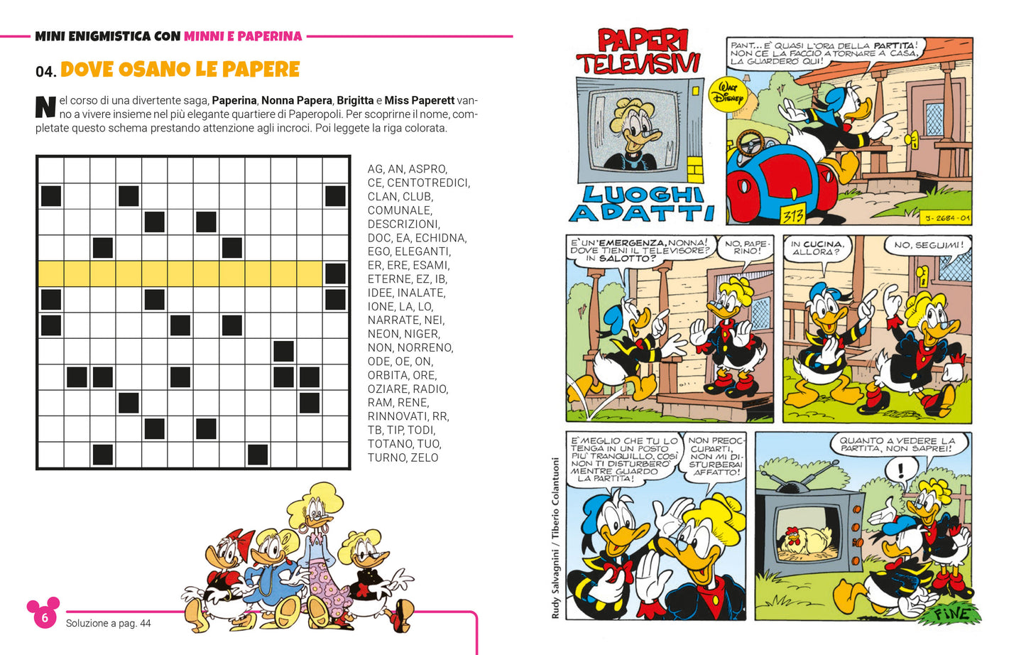 Mini Enigmistica con Minni e Paperina