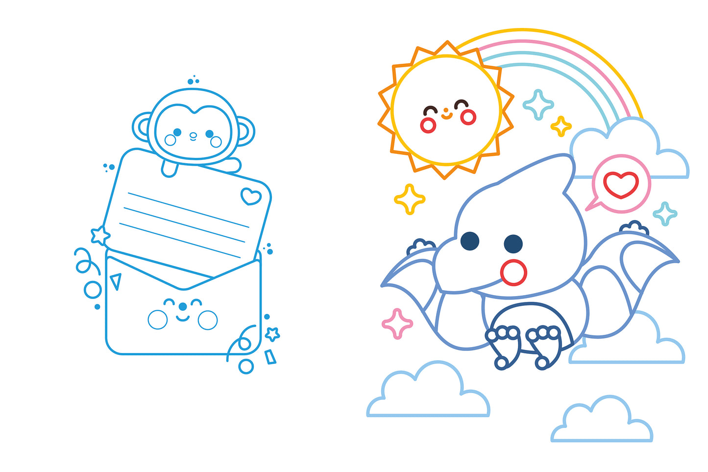 Mondi magici. Coloro facile senza uscire dai contorni