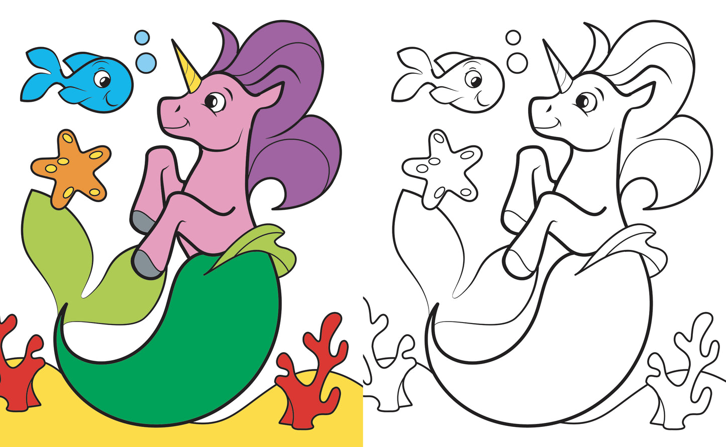 Gli unicorni. Tanti simpatici unicorni tutti da colorare