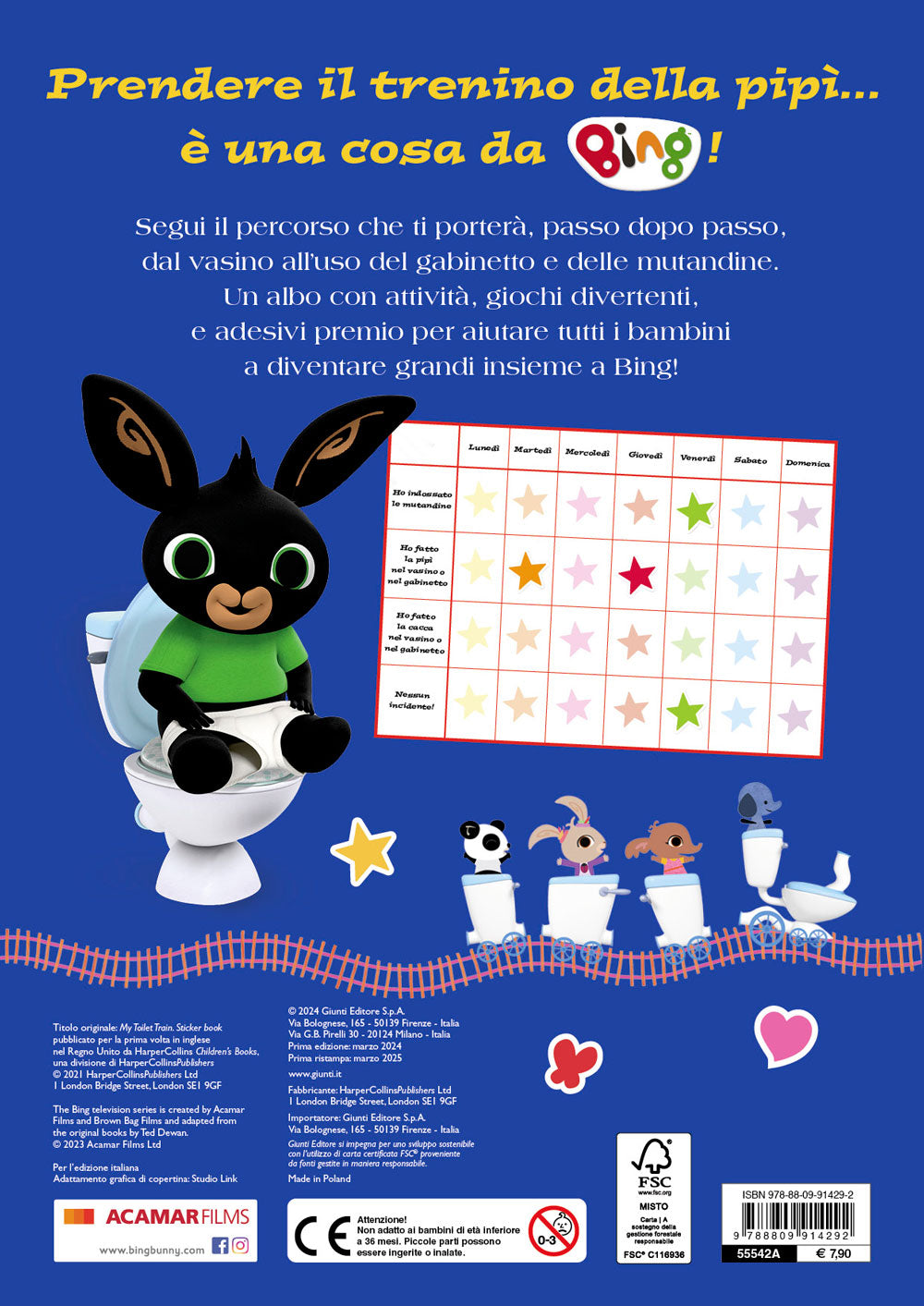 Bing. Arriva il trenino della pipì. Albo stickers