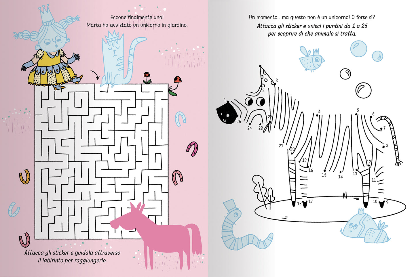 Principesse e Unicorni. Attività, Tatuaggi e Sticker