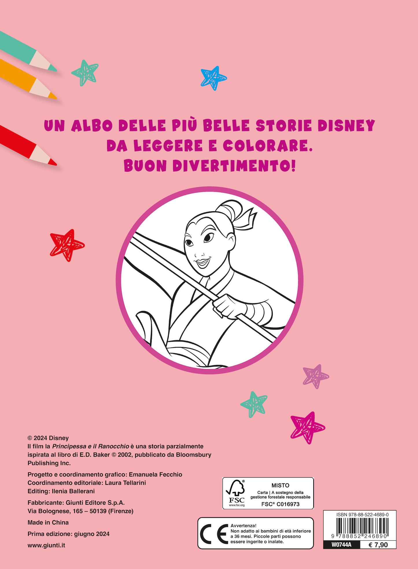 Principesse Disney Tante storie da colorare e leggere