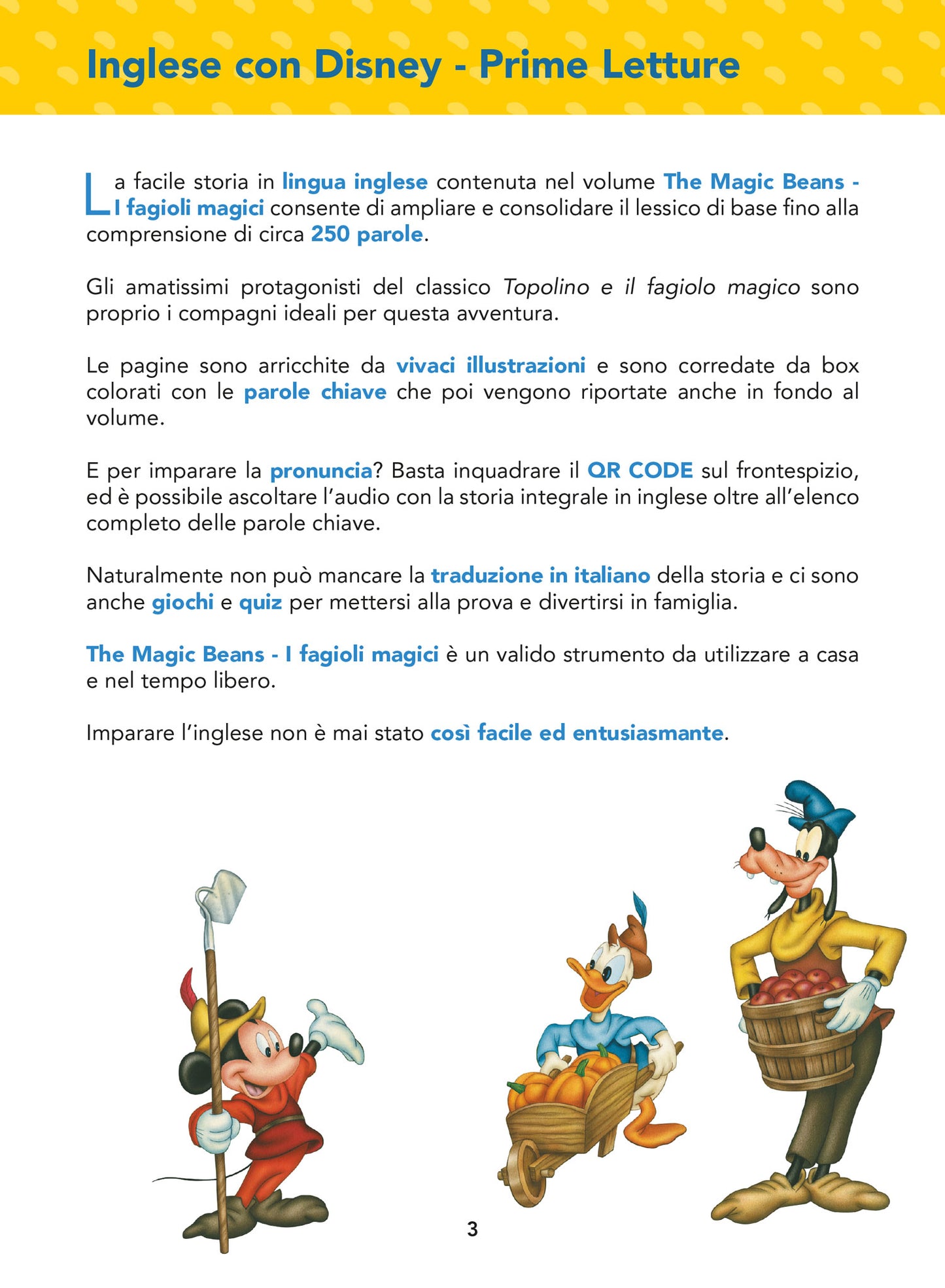 Fagioli magici L'inglese con Disney-Prime letture . Con QR Code