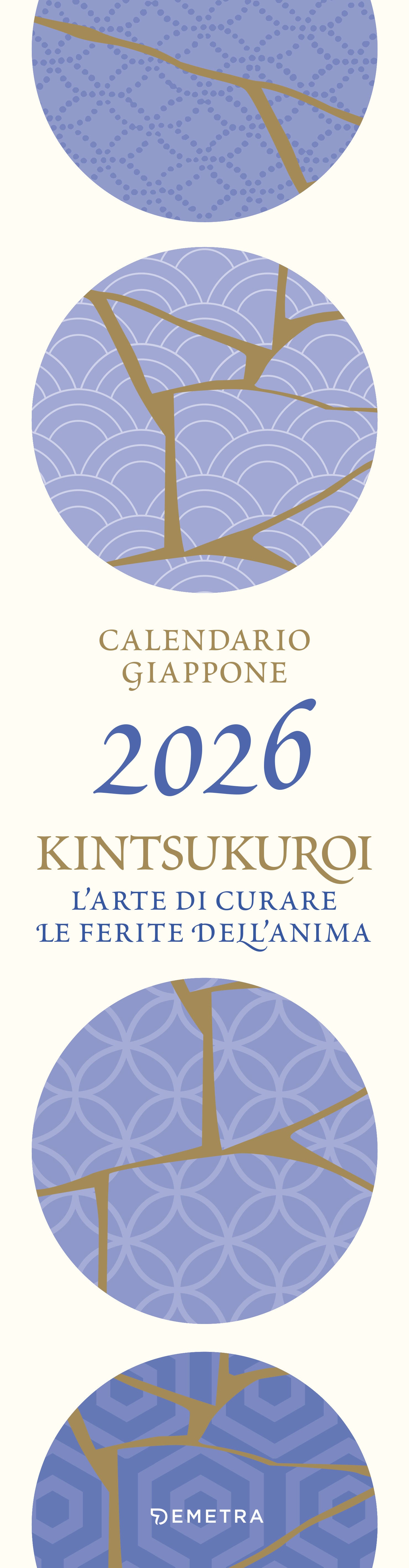 GIAPPONE KINTSUKUROI. CALENDARIO 2026 da parete (12,5 X 48 cm)