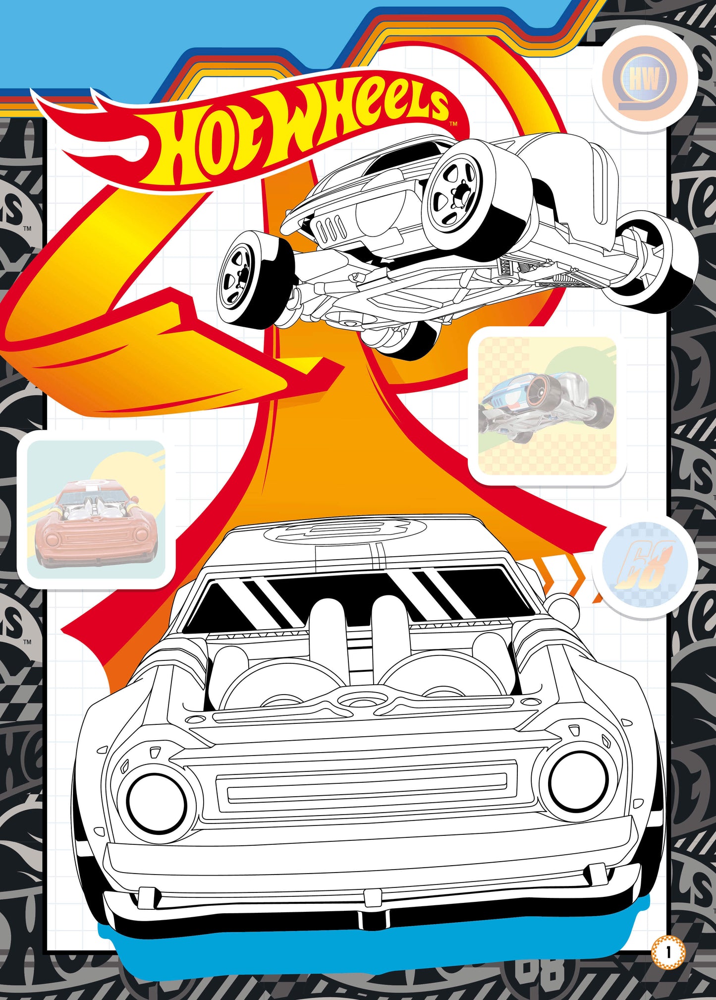 Sticker & Color. Hot Wheels. Colori in pista
