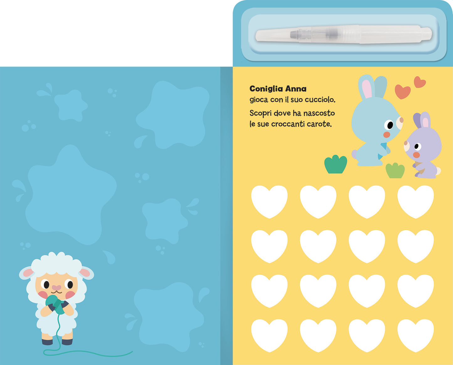 Animali della fattoria. Colora con l'acqua