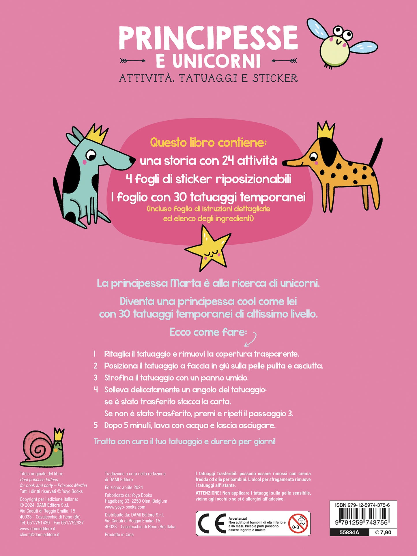 Principesse e Unicorni. Attività, Tatuaggi e Sticker