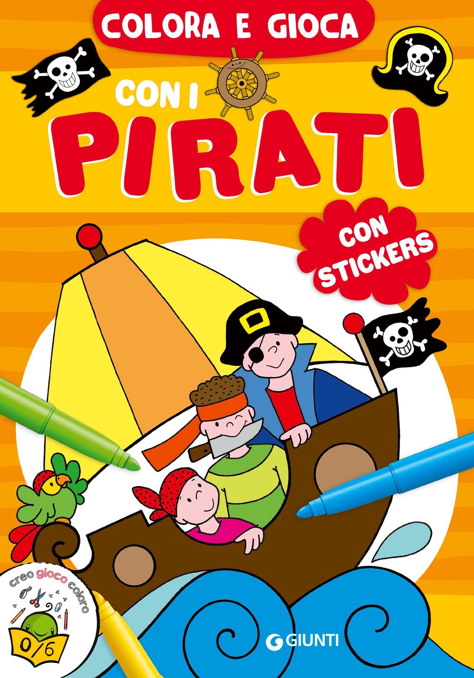 Colora e gioca con i pirati. Con stickers