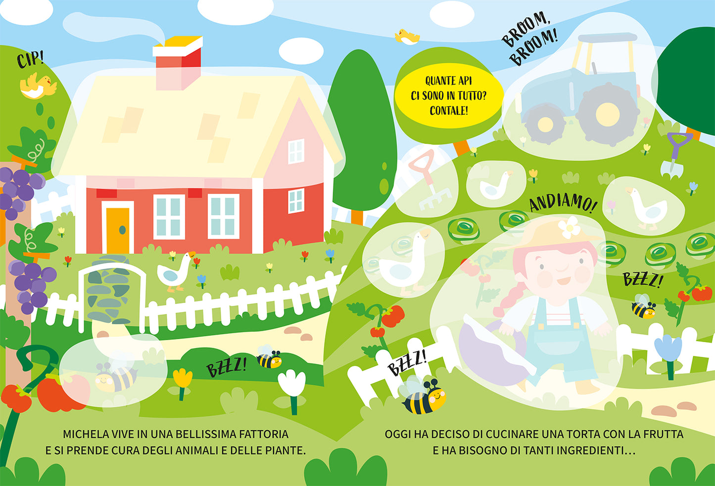 Io coloro con gli sticker. Fattoria