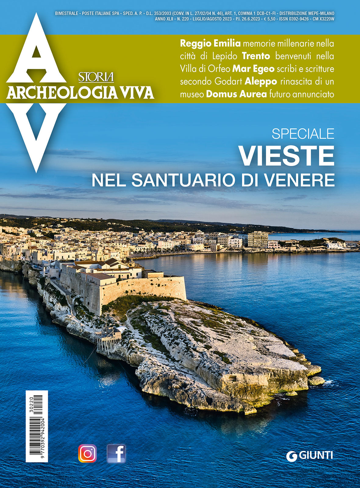 Archeologia Viva n. 220 - luglio/agosto 2023