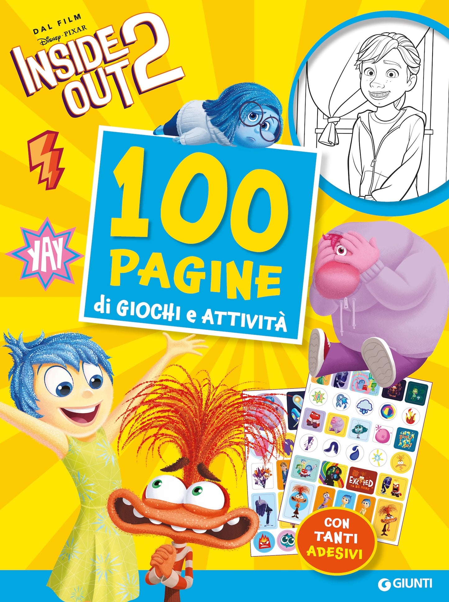 100 Pagine di giochi e attività Inside Out 2. Con tanti adesivi