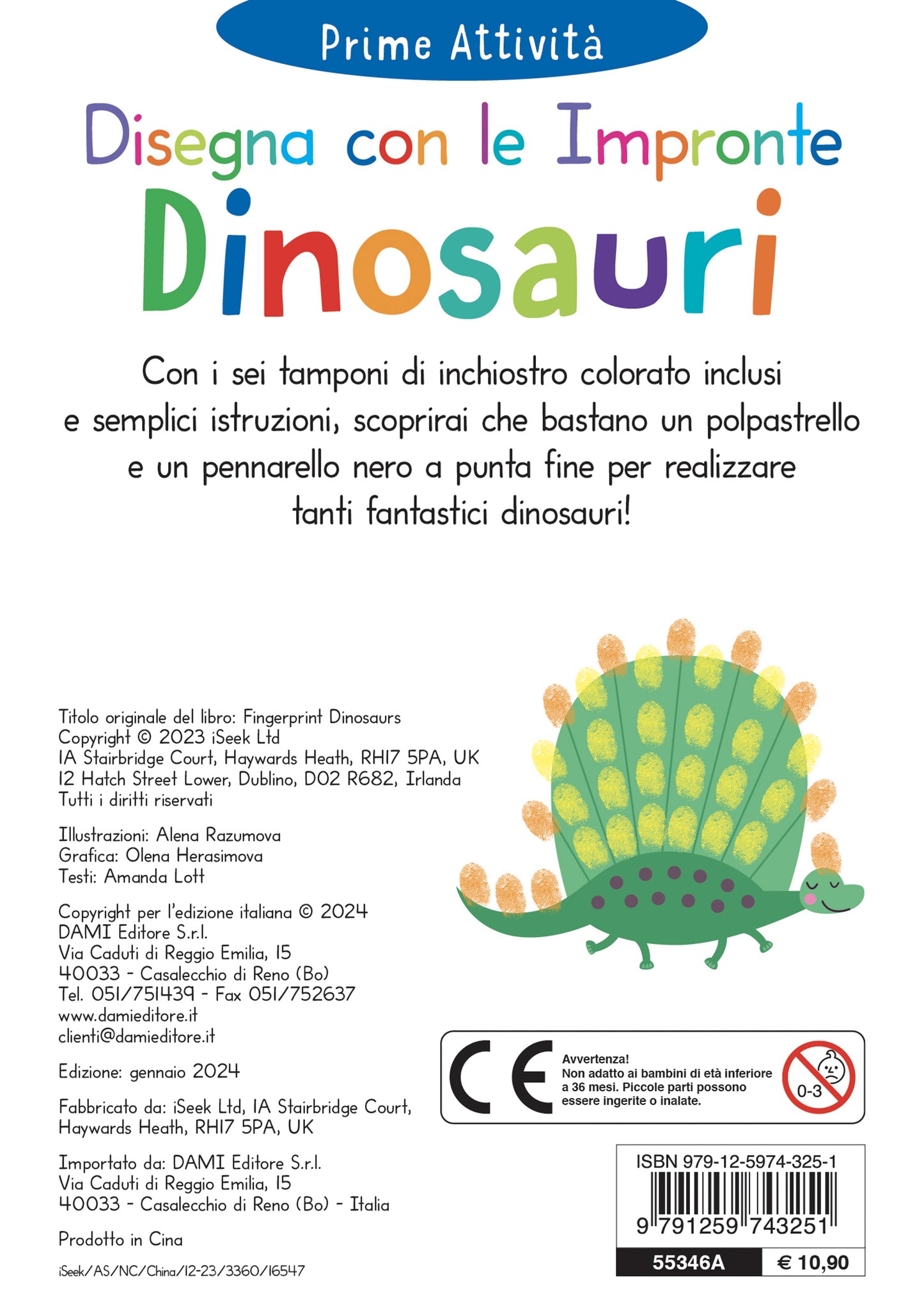 Disegna con le impronte - Dinosauri