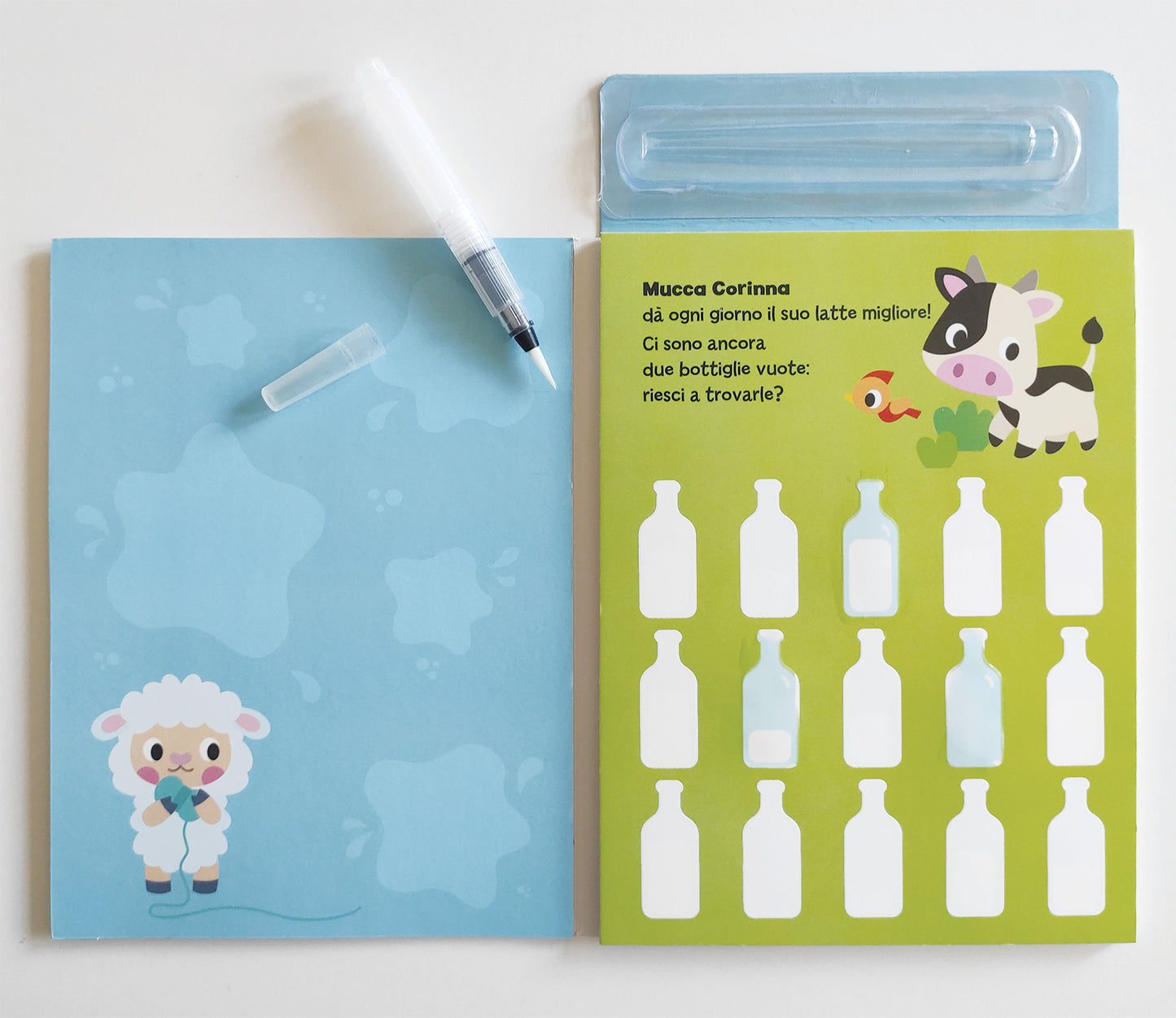 Animali della fattoria. Colora con l'acqua