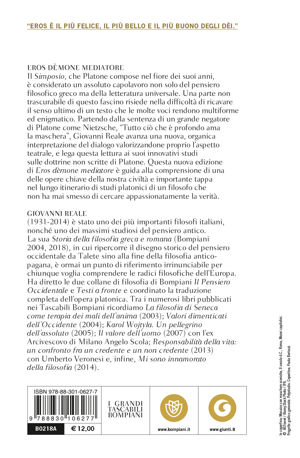 Eros dèmone mediatore.. Il gioco delle maschere nel Simposio di Platone