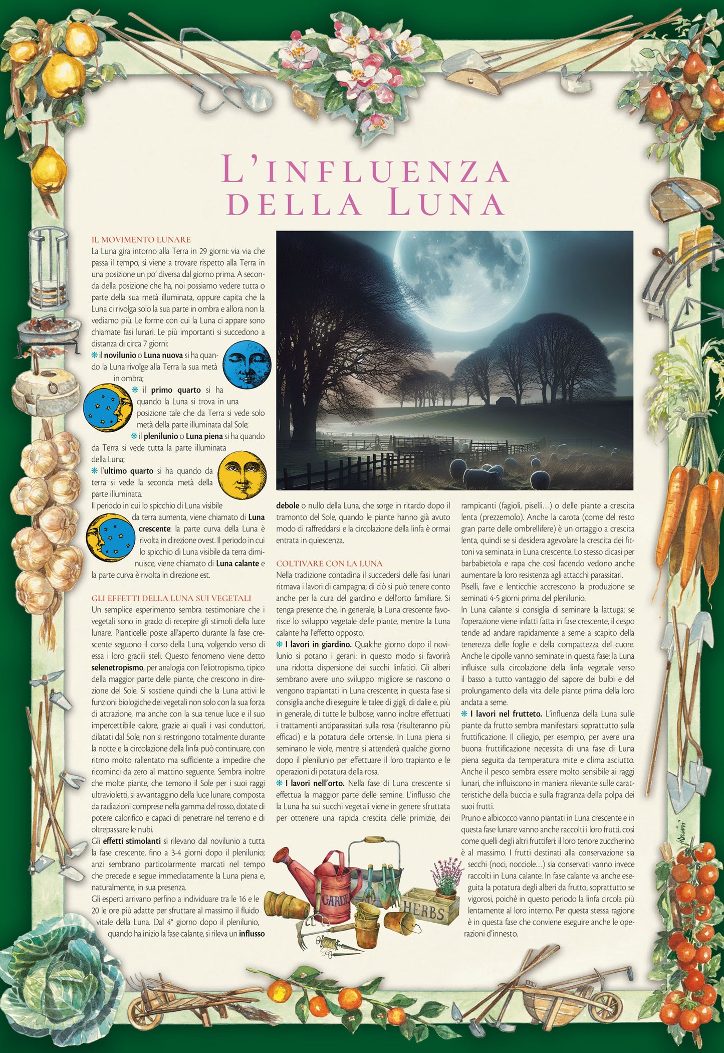 CALENDARIO LUNARE 2026 da parete (26,5 X 38,5 cm)