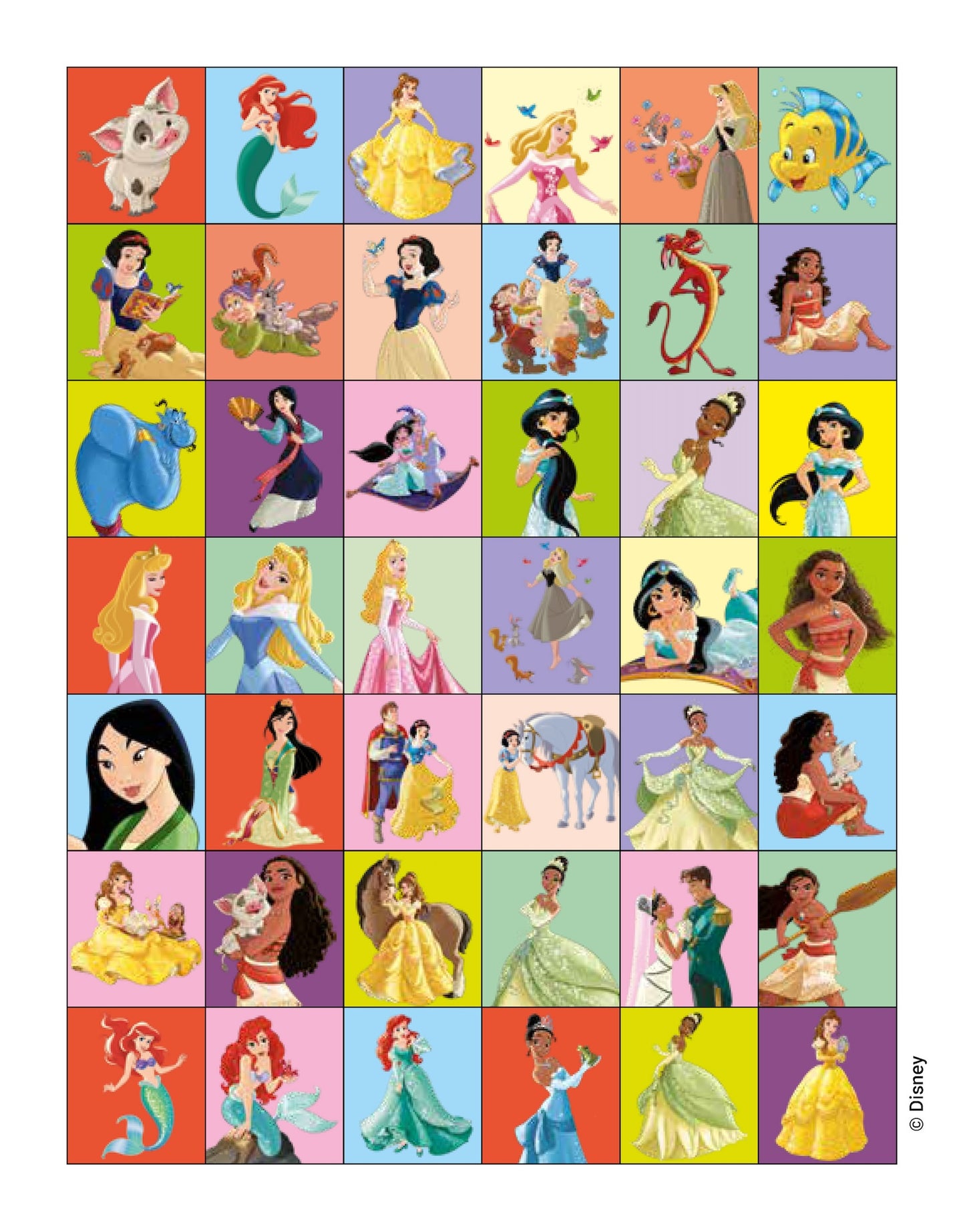 Mini Staccattacca e colora Principesse Disney. Più di 60 adesivi