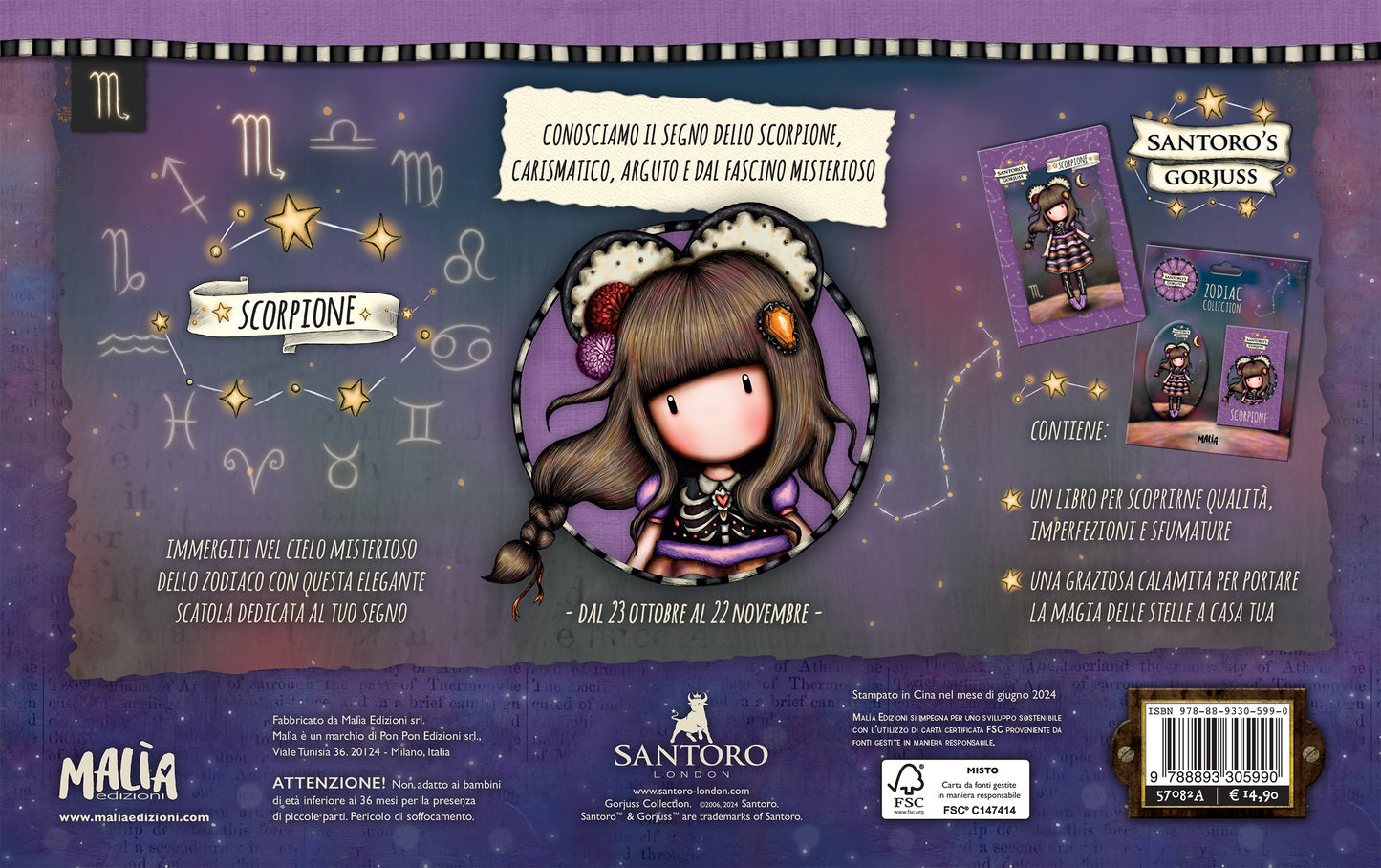 Gorjuss Zodiaco. Gift Box. Scorpione