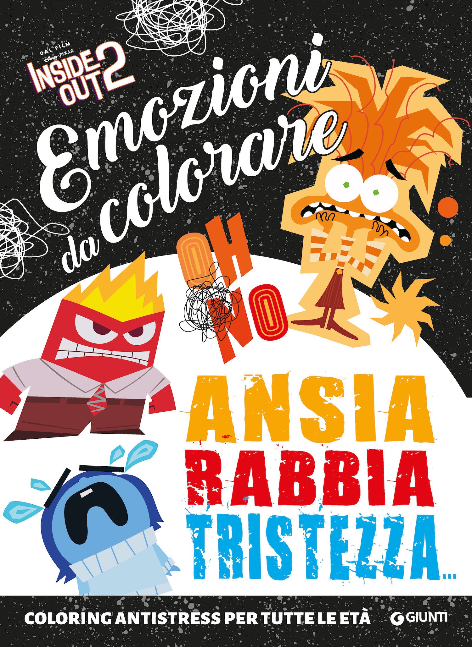 Emozioni da colorare Inside Out 2. Coloring antistress per tutte le età