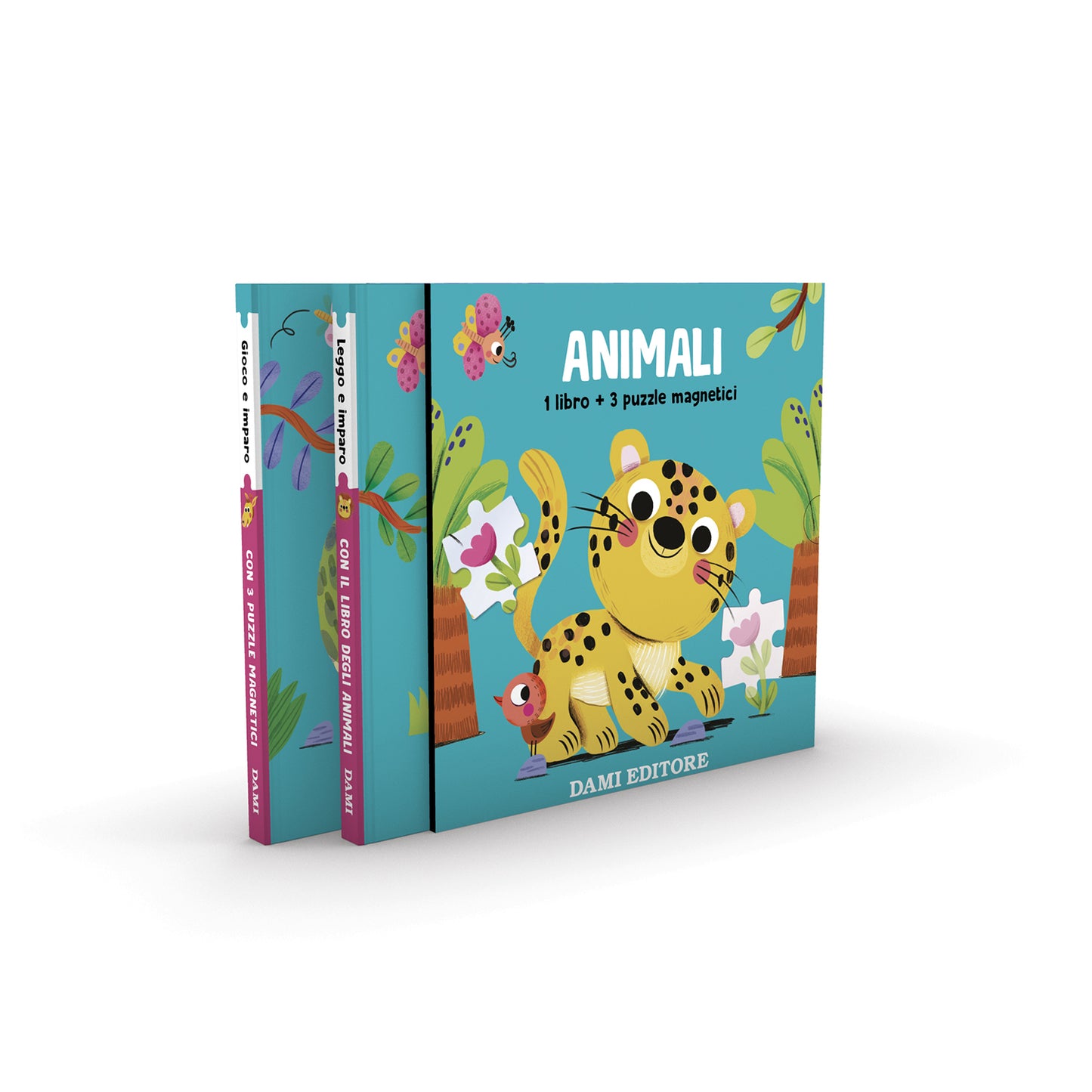 Animali. 1 libro + 3 puzzle magnetici