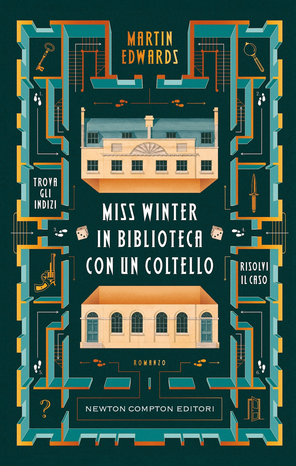 Miss Winter in biblioteca con un coltello