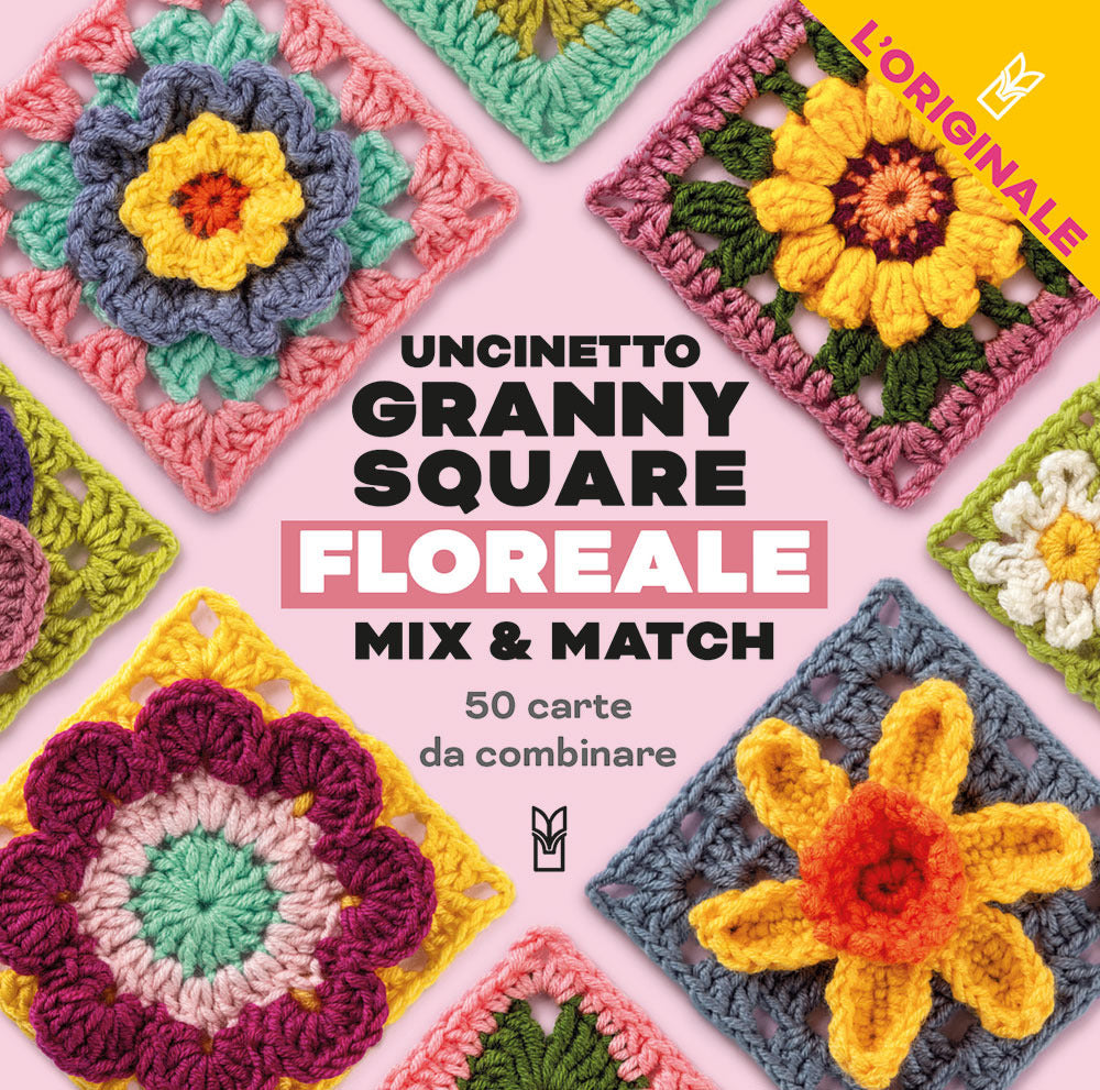 Uncinetto Granny Square floreale. Mix & match