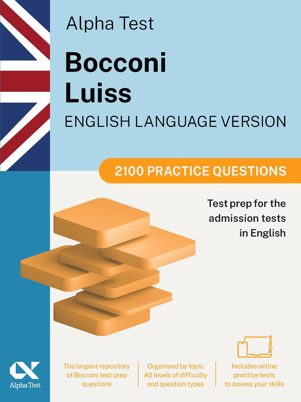 Alpha Test Bocconi Luiss English version. 2100 practice questions. 2025/2026 Edition. For English-language admission tests. With online simulator