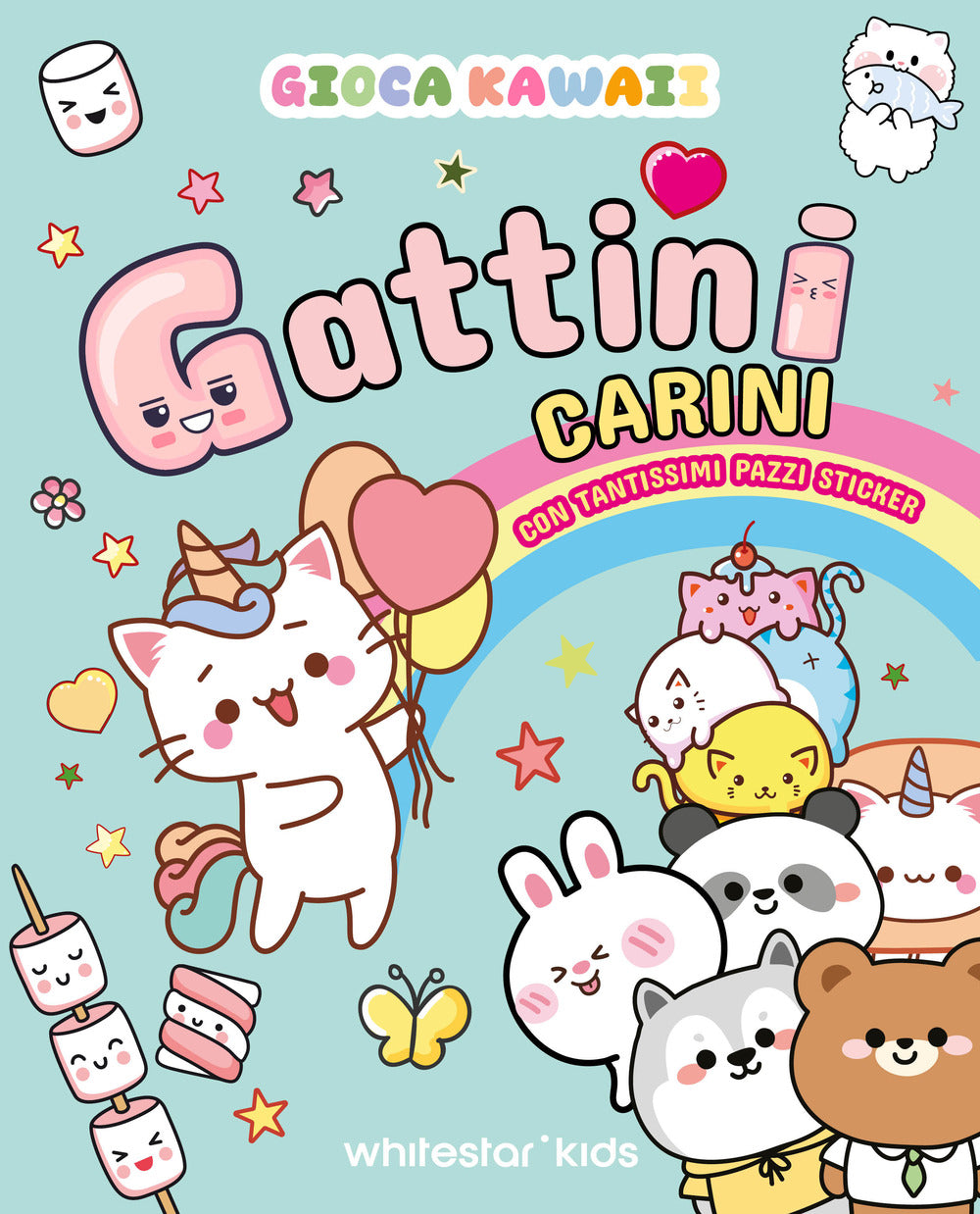 Gioca kawaii. Gattini carini. Con tantissimi pazzi stickers