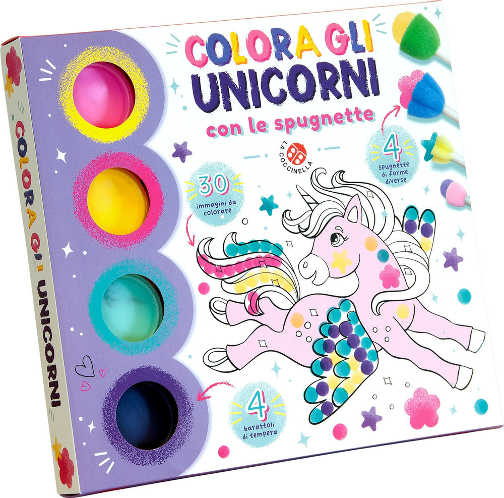 Colora gli unicorni con le spugnette