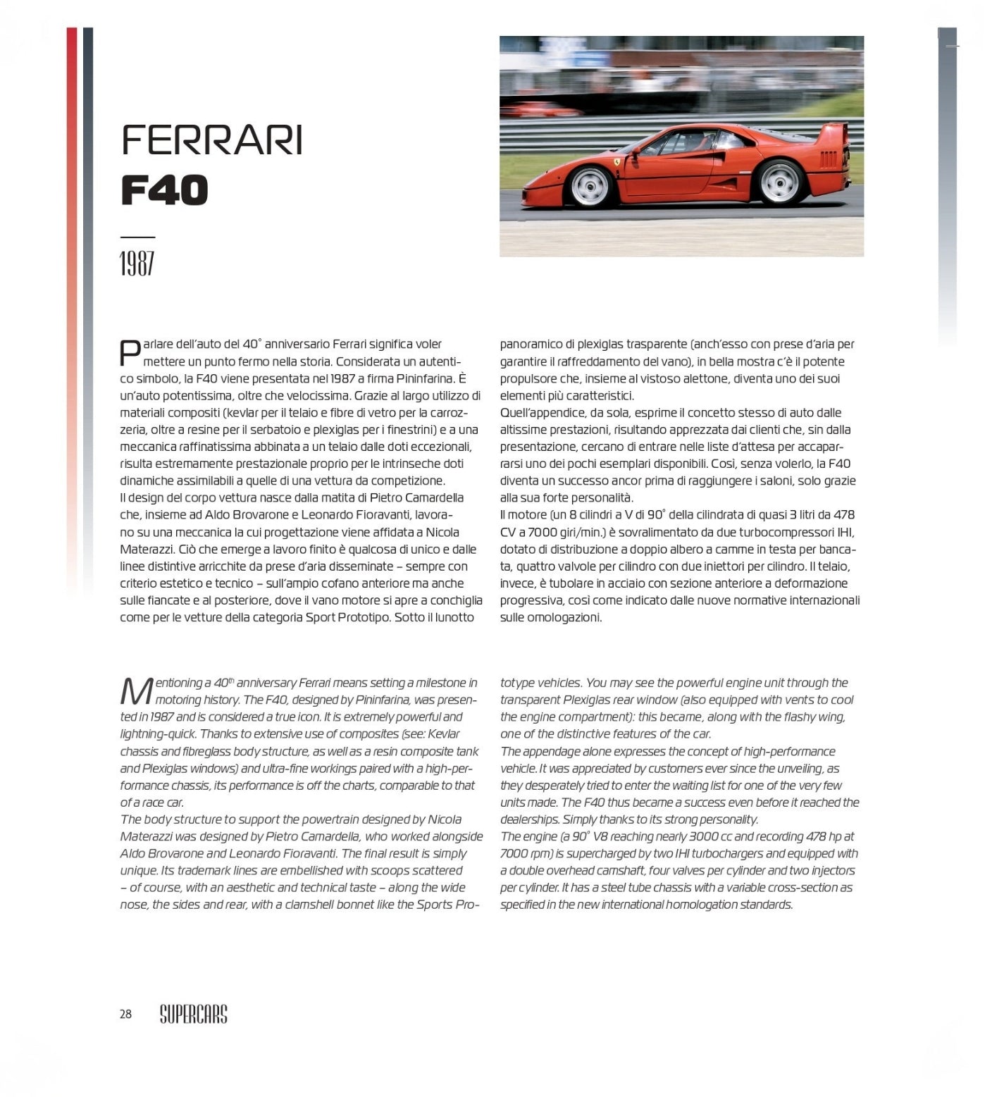 SUPERCARS (ed. ITA/ING). Dagli anni Settanta ad oggi / From the Seventies to the present
