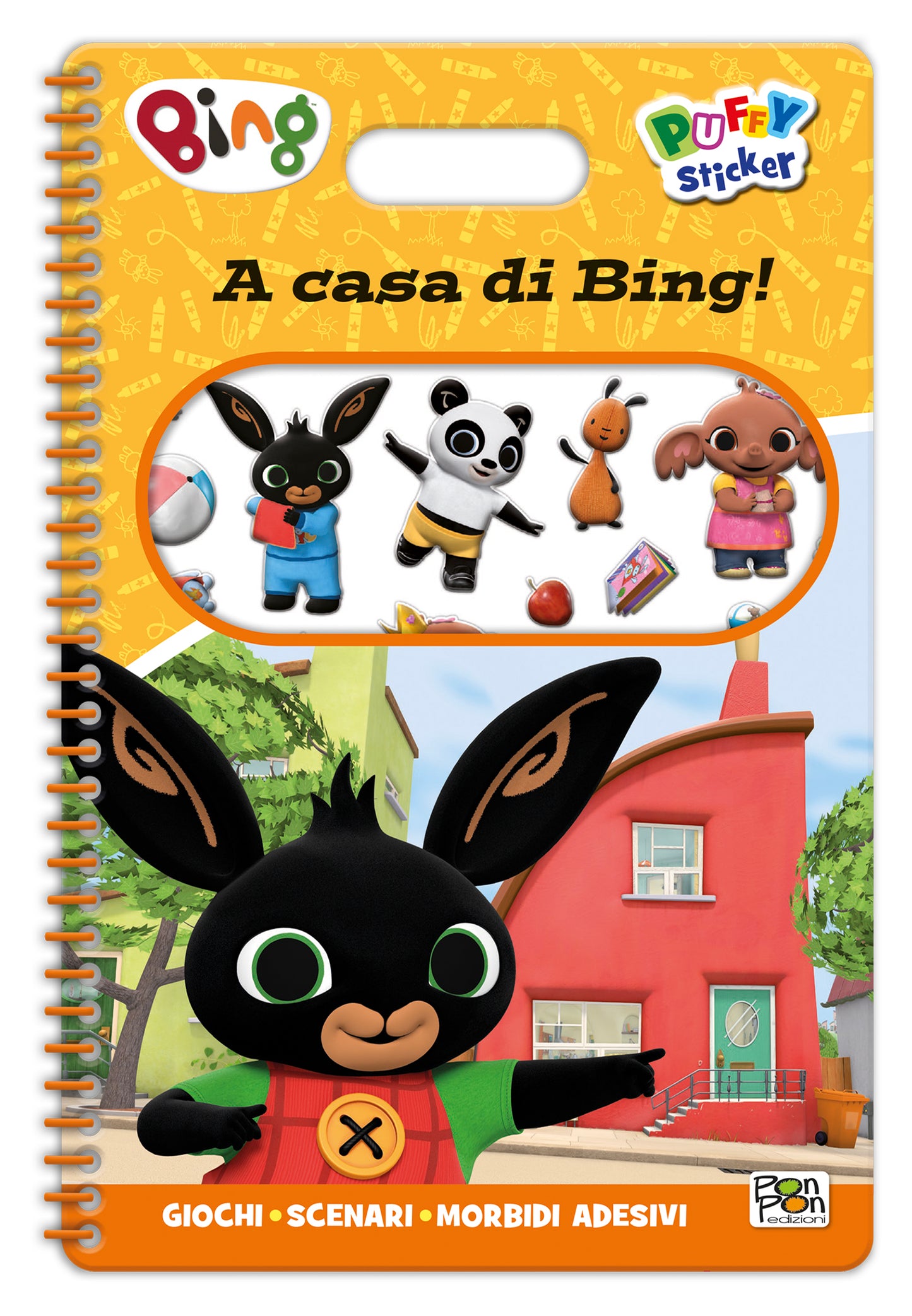 Bing. Puffy sticker. A casa di Bing!