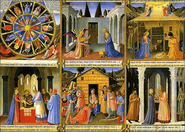 Cartolina. Firenze - Museo di San Marco. Sportello dell'Armadio degli Argenti con l'''Annunciazione'' (1448-1455)